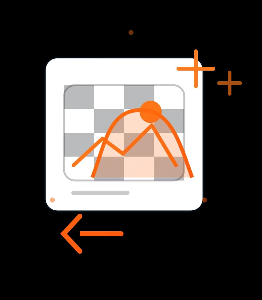 An image subject being separated from its background