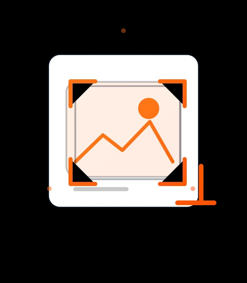 An image being cropped to a selected area