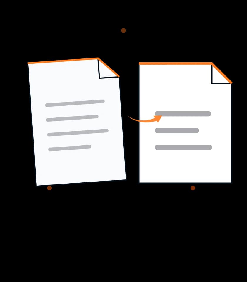 Document converting into a PDF file