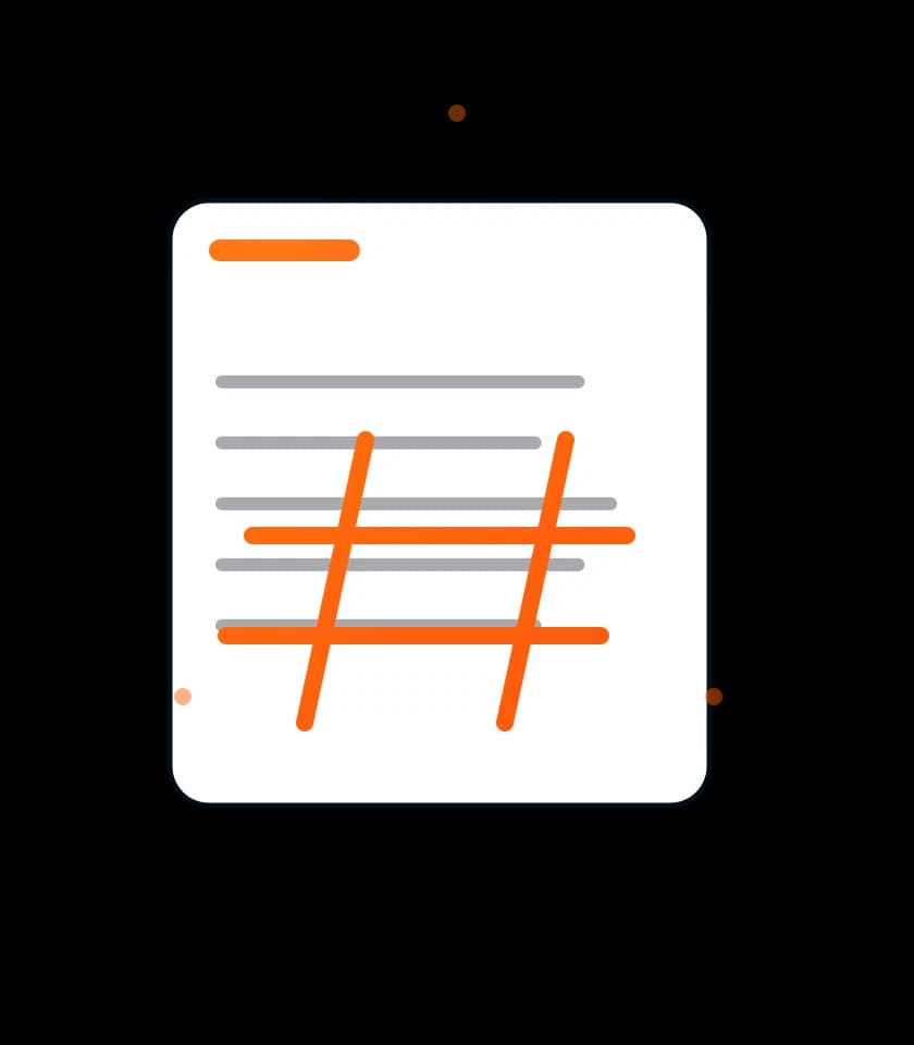 Hashtags being generated from a topic