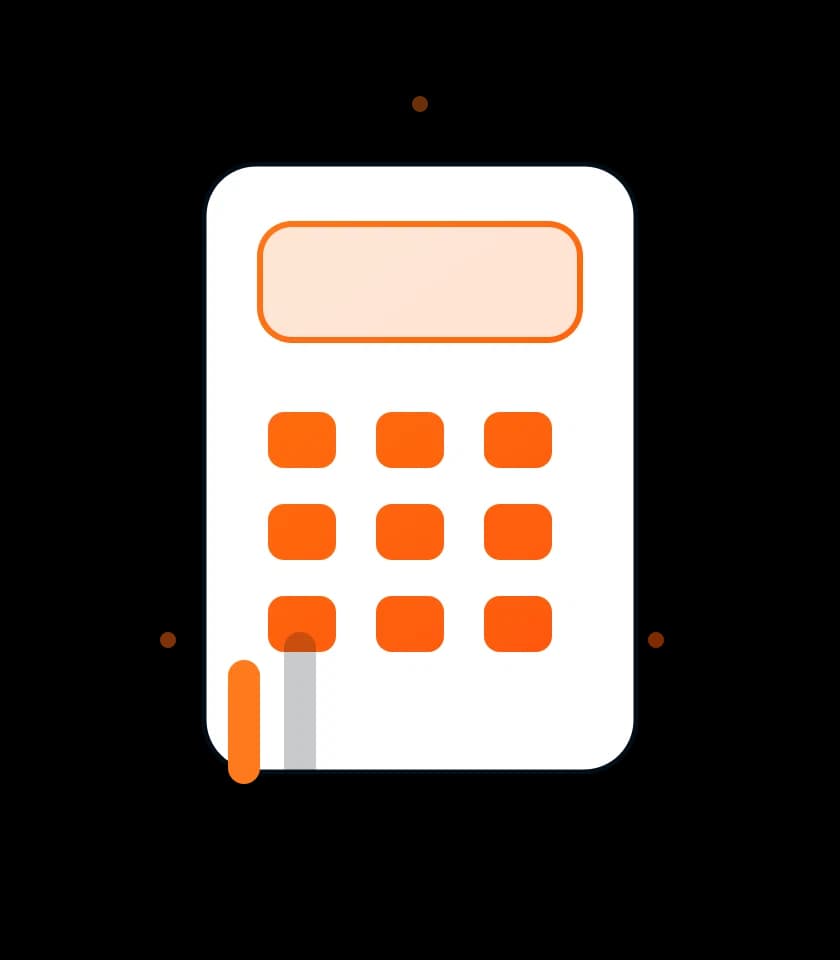 Loan numbers being calculated into a payment estimate