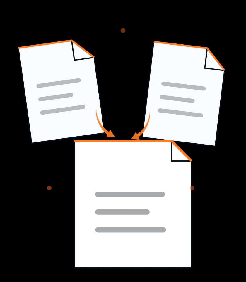 PDF files merging into one document