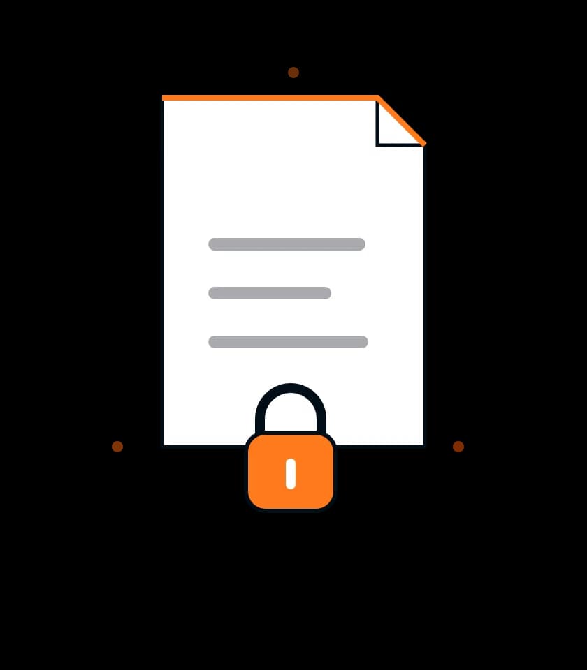 PDF document being protected with a password