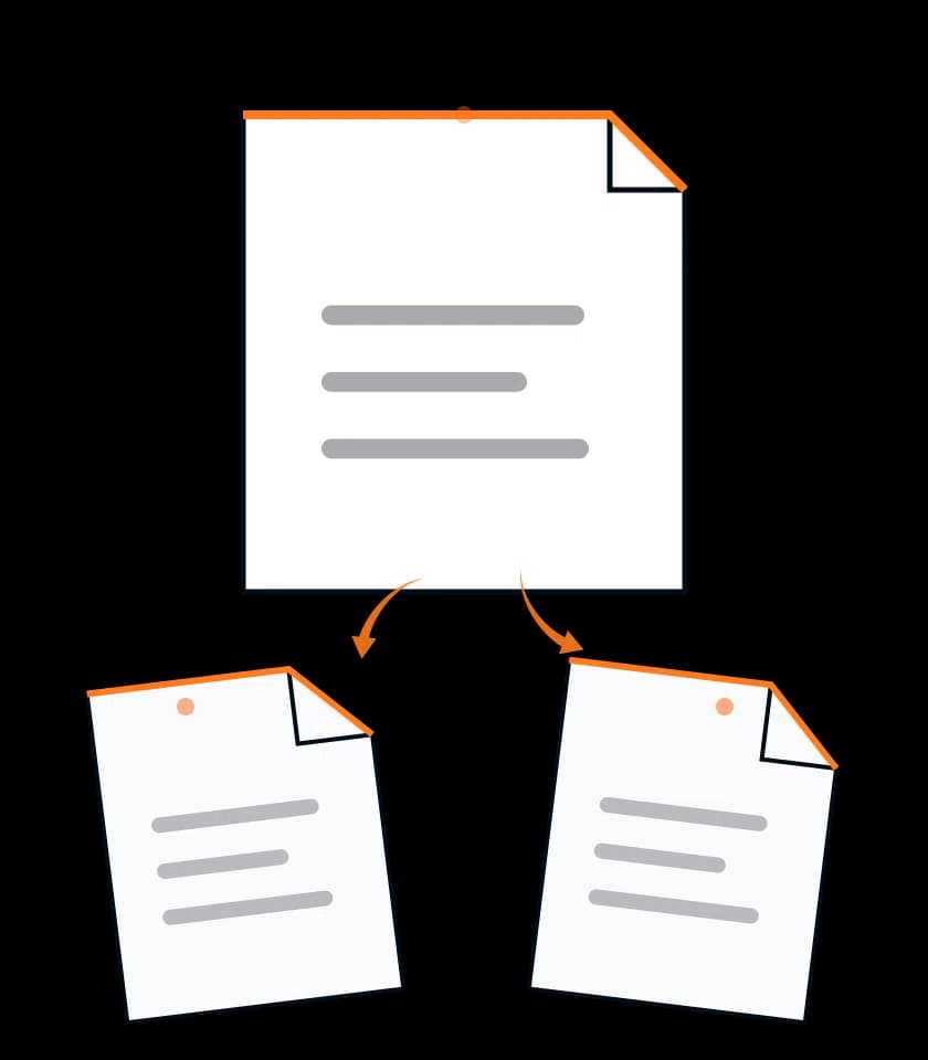PDF document splitting into separate files