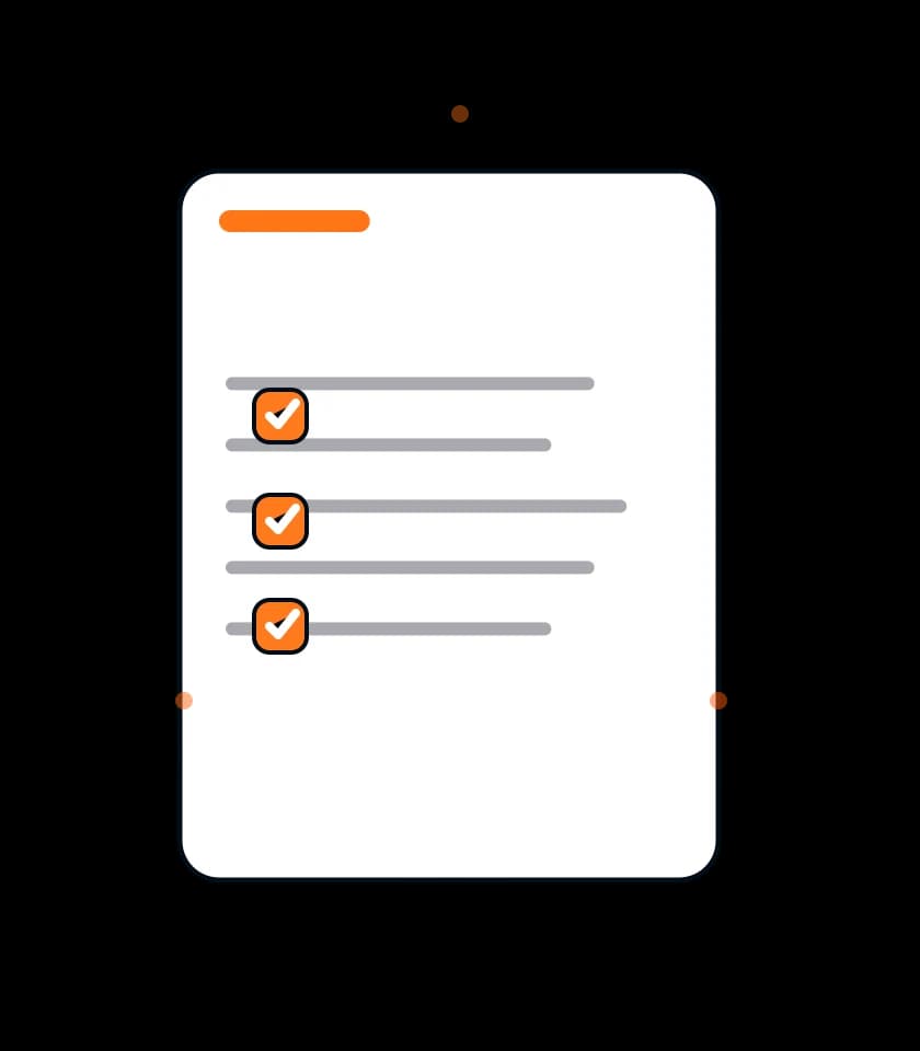 A quick note with saved checklist items