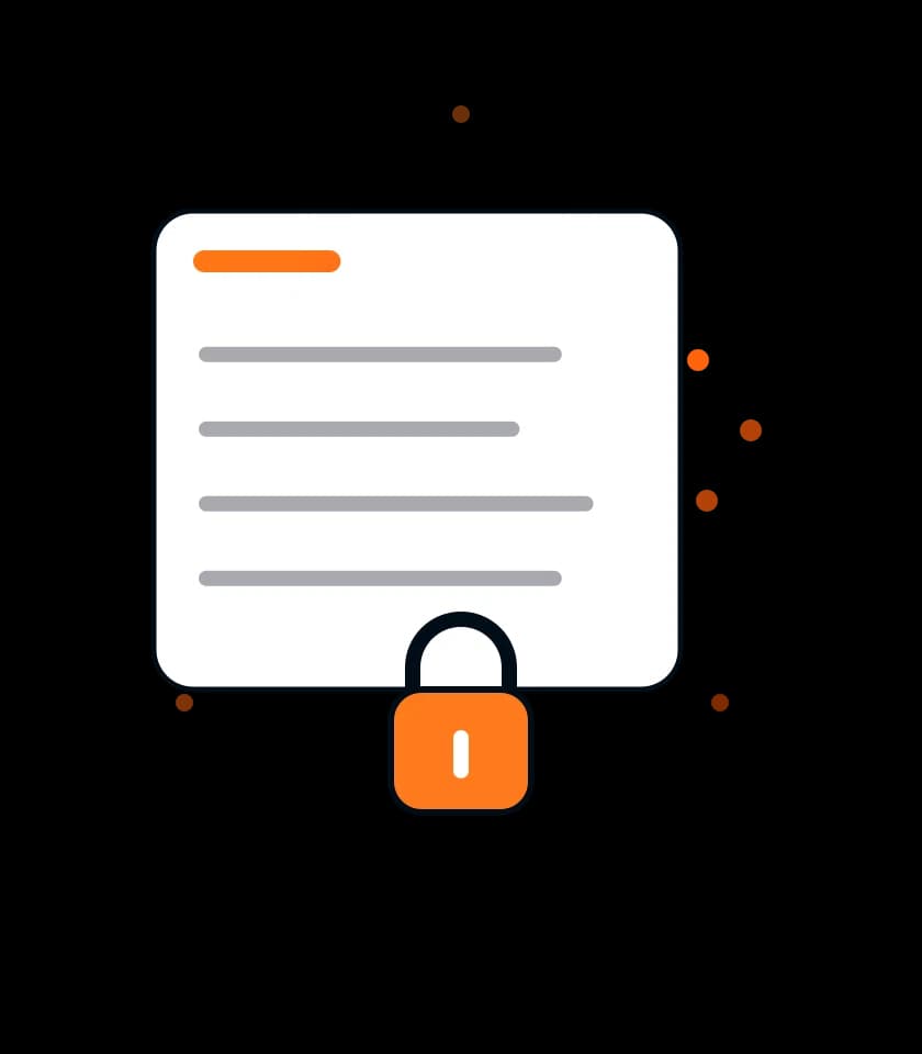 Text being protected with encryption