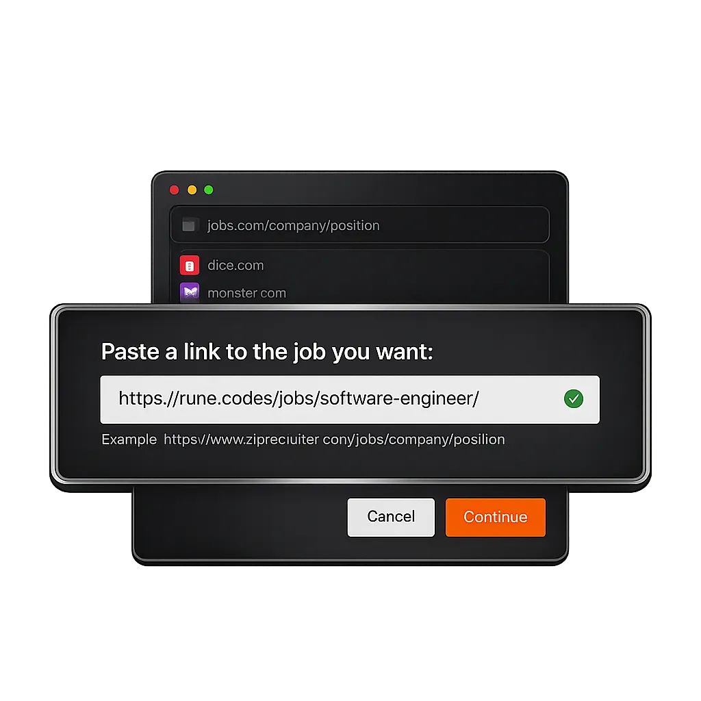 Paste any job link