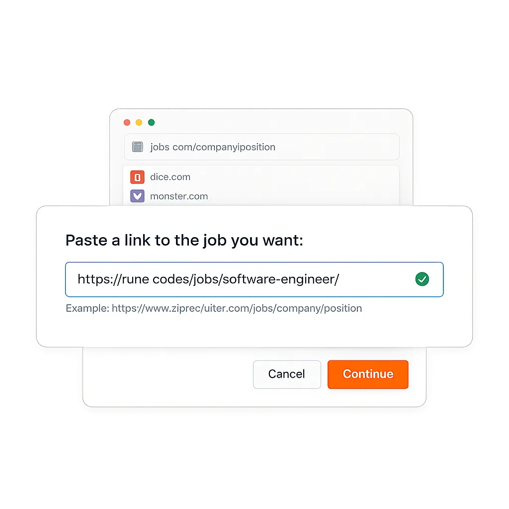 Paste any job link