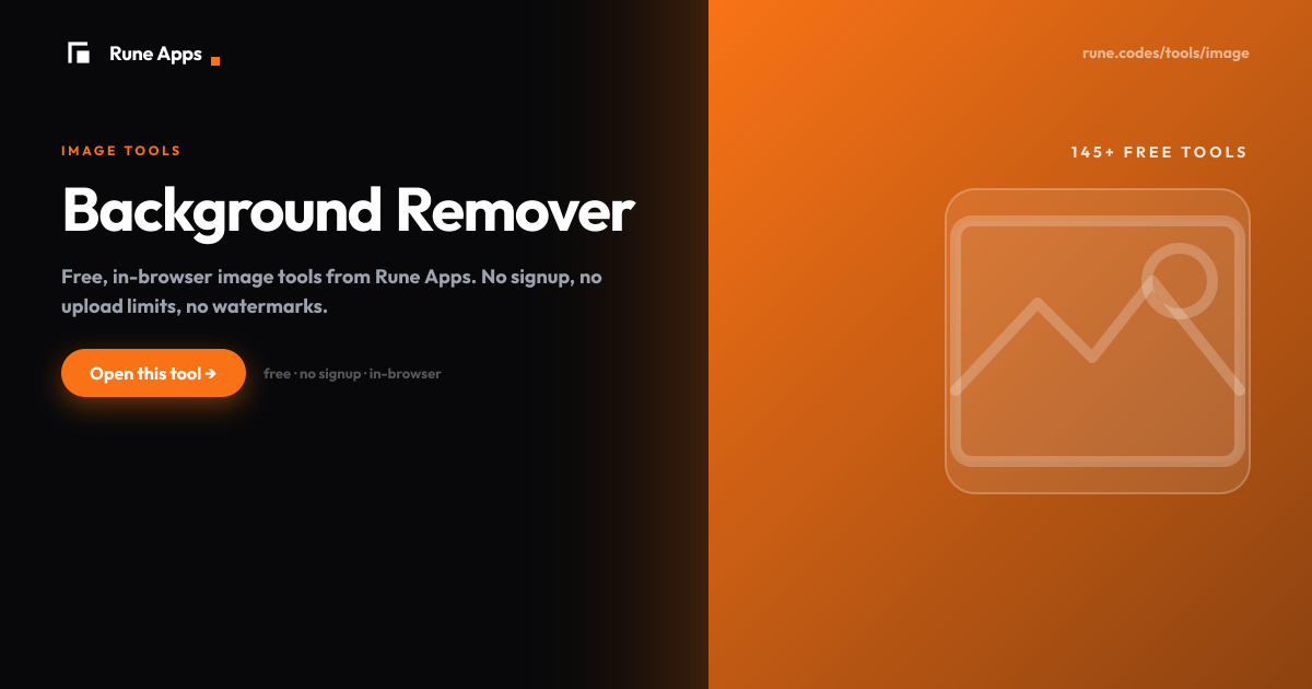 Background Remover Online - Free Transparent PNG Cutout | Rune Apps