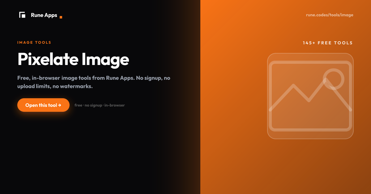 Pixelate Image Online - Free Mosaic Pixel Effect Tool | Rune Apps