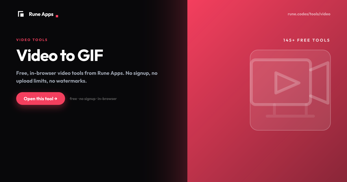 Video to GIF - Convert Video to Animated GIF | Rune Apps